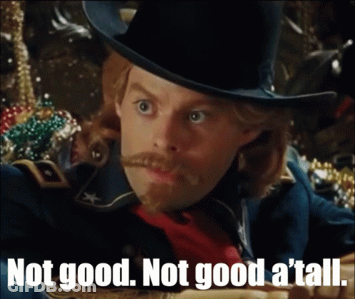 Man In Cowboy Hat Says Not Good Not Good A ' Tall GIF