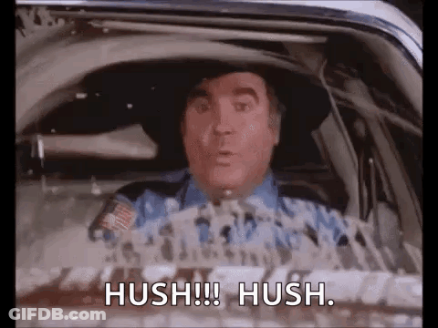 Man In Cowboy Hat Sitting In Car Saying Hush Hush GIF