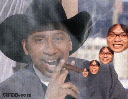 Man In Cowboy Hat Smoking Cigar GIF