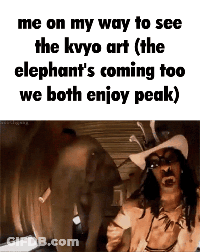 Man In Cowboy Hat Standing Near Elephant GIF