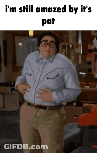 Man In Cowboy Shirt Holding Belly Saying I'm Still Amazed GIF