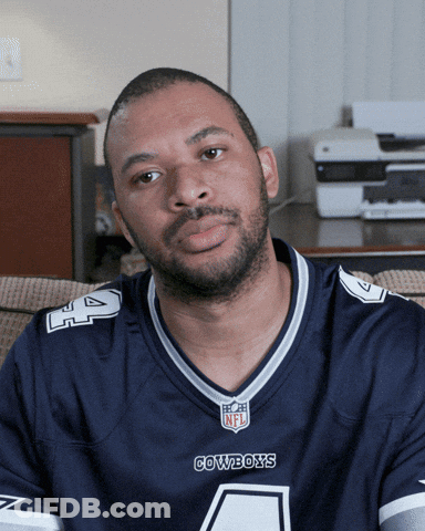 Man In Cowboys Jersey Number 4 GIF