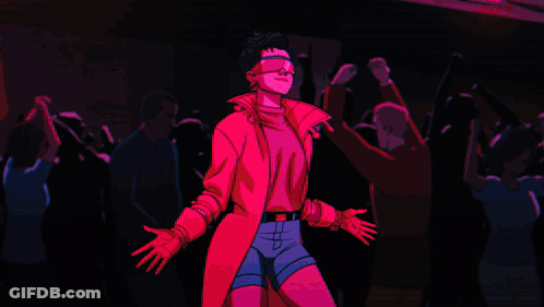 Man In Crowd Mouth Open Look Whos Here GIF