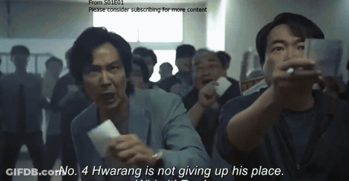 Man In Crowd Saying No To Hwarang GIF