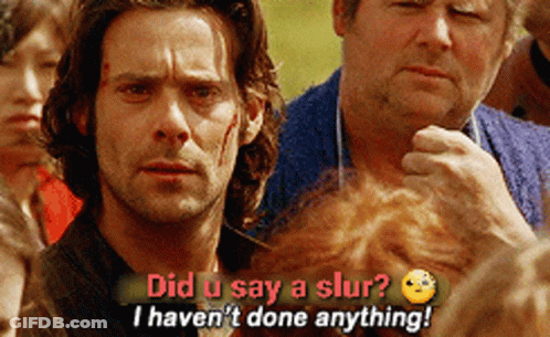 Man In Crowd Says Did U Say A Slur I Haven't Done Anything GIF