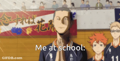 Man In Crowd With Me At School On Face GIF