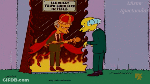 Man In Crown With Sign See What You'd Look Like In Hell GIF