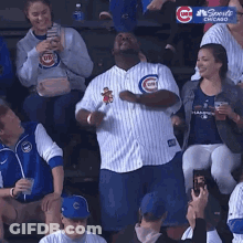 Man In Cubs Jersey Dancing GIF