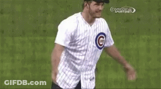 Man In Cubs Jersey Dancing GIF