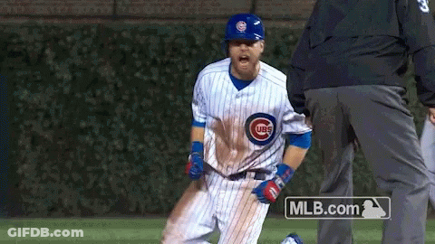 Man In Cubs Uniform On Field GIF