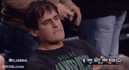 Man In Dallas Shirt Watching Game In Stands GIF