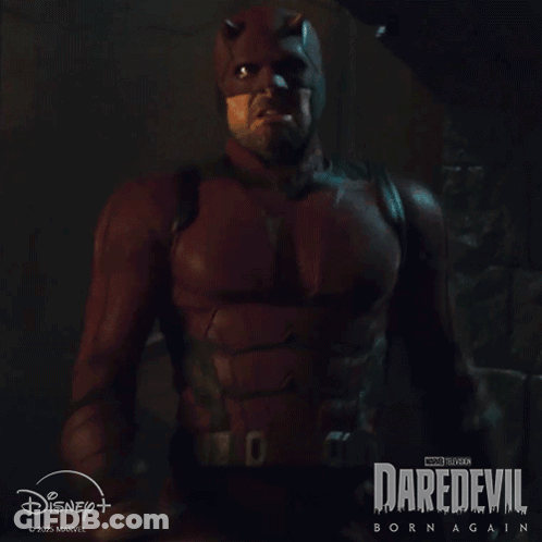 Man In Daredevil Costume Screaming GIF