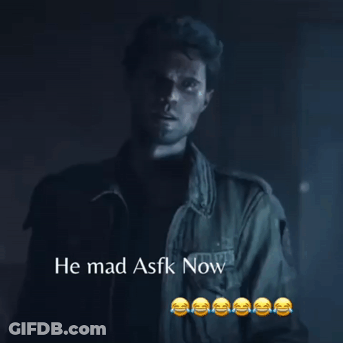 Man In Dark Room He Mad Asfk Now GIF