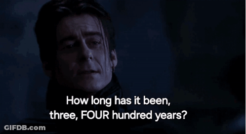 Man In Dark Room How Long Has It Been Three Four Hundred Years GIF