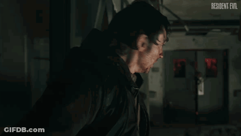 Man In Dark Room Resident Evil GIF