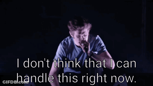 Man In Dark Room Saying I Don't Think That I Can Handle This Right Now GIF
