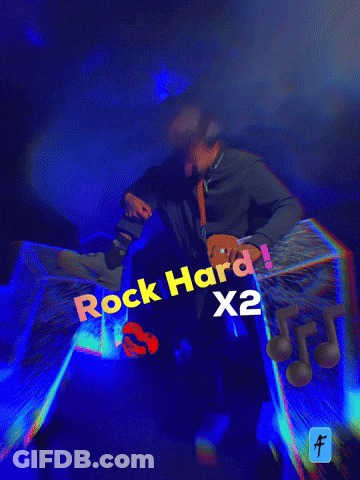 Man In Dark Room Saying Rock Hard X2 GIF
