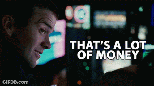 Man In Dark Room Saying That's A Lot Of Money GIF