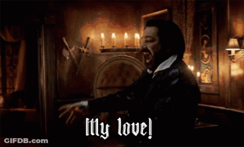 Man In Dark Room With Candles Says My Love GIF