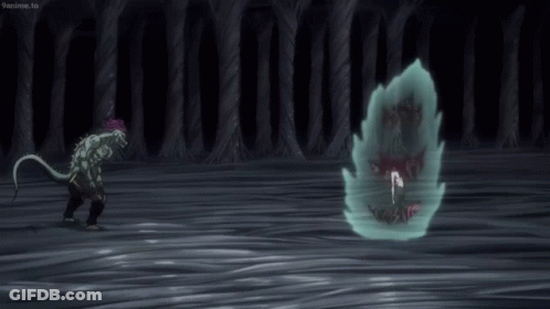 Man In Dark Room With Monster Behind Him Anime To GIF