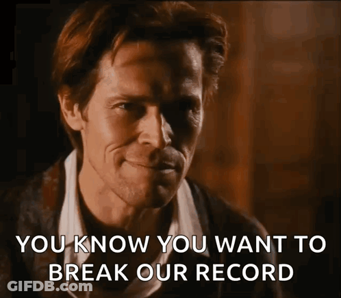 Man In Dark Room You Know You Want To Break Our Record GIF