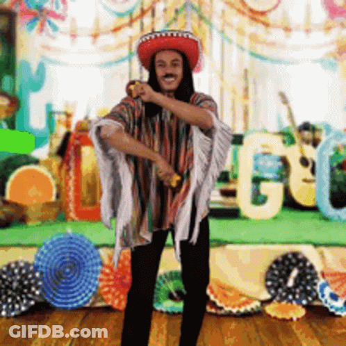Man In Day Of The Dead Costume Dancing With Woman In Black Dress GIF