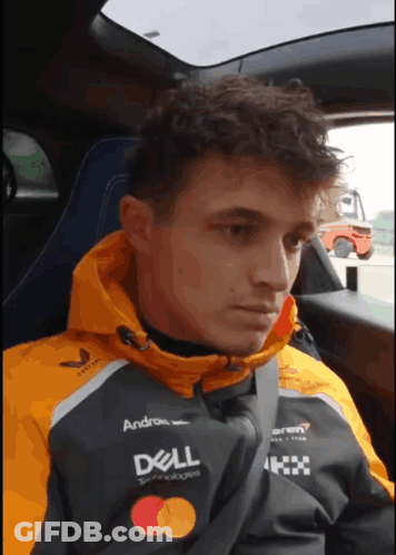 Man In Dell Jacket Sitting In Car Seat GIF