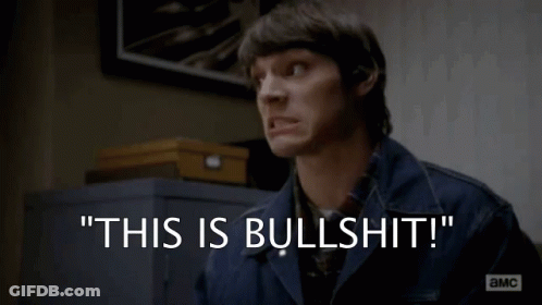Man In Denim Jacket Saying This Is Bullshit GIF