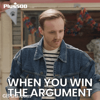 Man In Denim Jacket Saying When You Win GIF