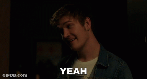 Man In Denim Jacket Saying Yeah GIF