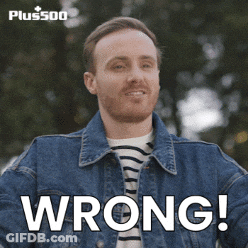 Man In Denim Jacket Says Wrong GIF