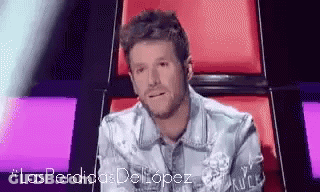 Man In Denim Jacket Sitting In Chair GIF