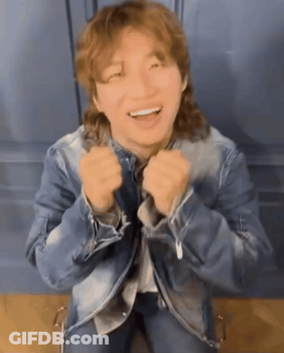 Man In Denim Jacket Smiling Funny Face GIF