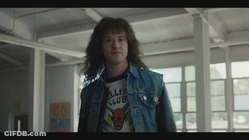 Man In Denim Jacket With Tiger T-Shirt GIF
