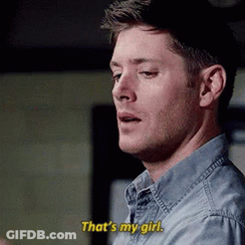 Man In Denim Shirt Saying That's My Girl GIF