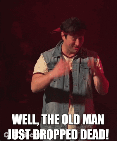 Man In Denim Vest Dancing GIF