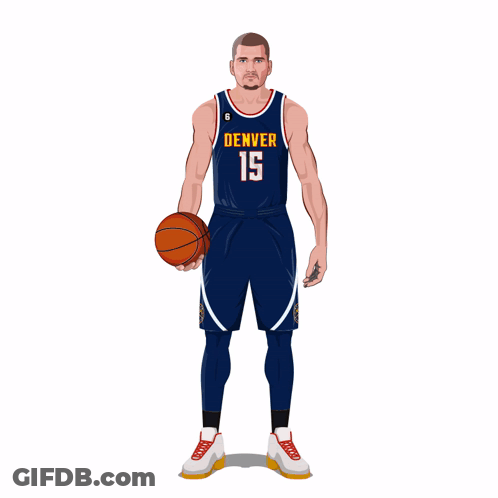 Man In Denver 15 Jersey Holding Basketball GIF