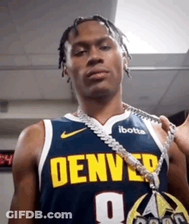 Man In Denver Jersey And Chain GIF