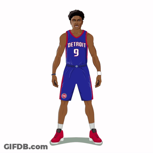 Man In Detroit Jersey Number 9 GIF
