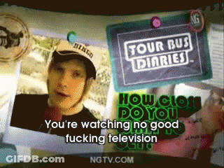 Man In Diego Cap Tour Bus Diaries Ad GIF