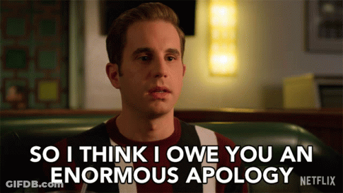 Man In Diner Says So I Think I Owe You An Enormous Apology Netflix GIF