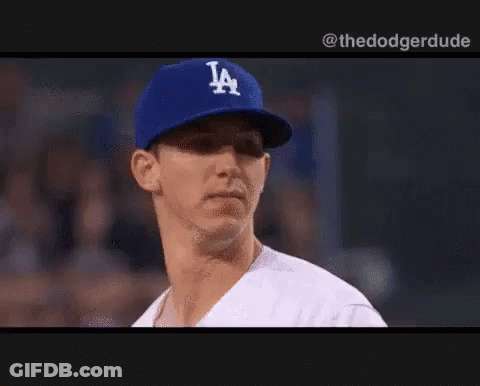 Man In Dodgers Hat And Sunglasses Saying Dealing It GIF