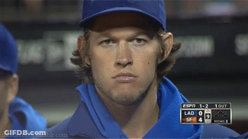 Man In Dodgers Jersey And Hat GIF