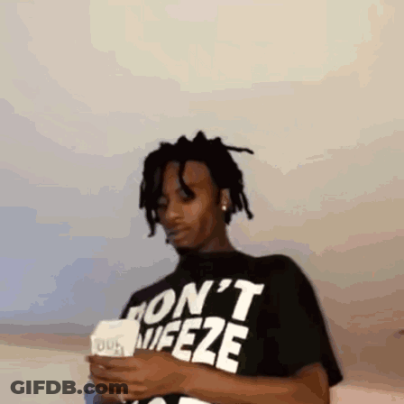 Man In Don't Mieze T-Shirt GIF