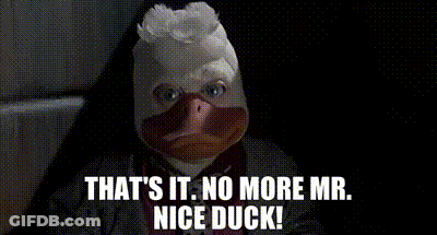 Man In Duck Mask No More Mr Nice Duck GIF
