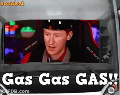 Man In DXR Racer Chair Saying Gas Gas Gas GIF