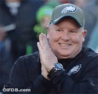 Man In Eagles Hat Clapping Hands GIF
