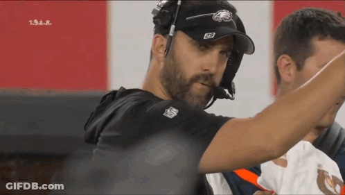 Man In Eagles Hat GIF