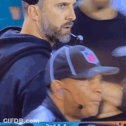Man In Eagles Hat Watching Game GIF