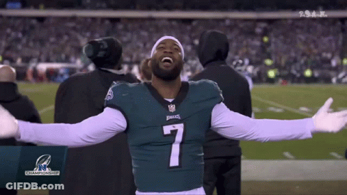 Man In Eagles Jersey Number 7 GIF